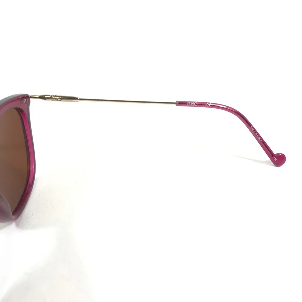 Liu Jo Sunglasses LJ2705 540 Gold Pink Cat Eye Frames with Brown Lenses